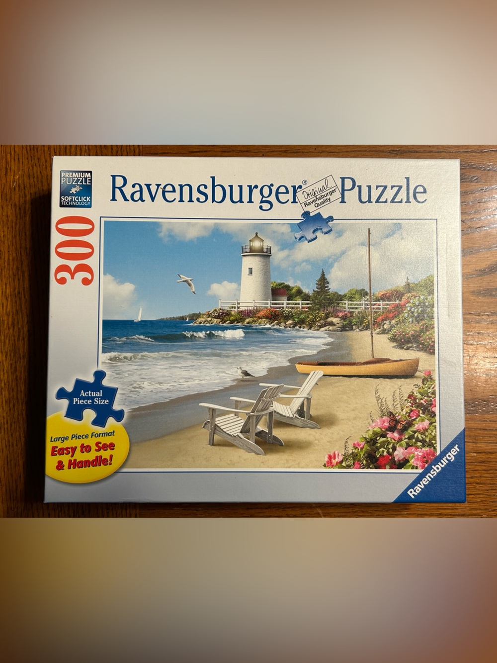 Ravensburger Blue and White Coastal Lighthouse Puzzle 300 pieces